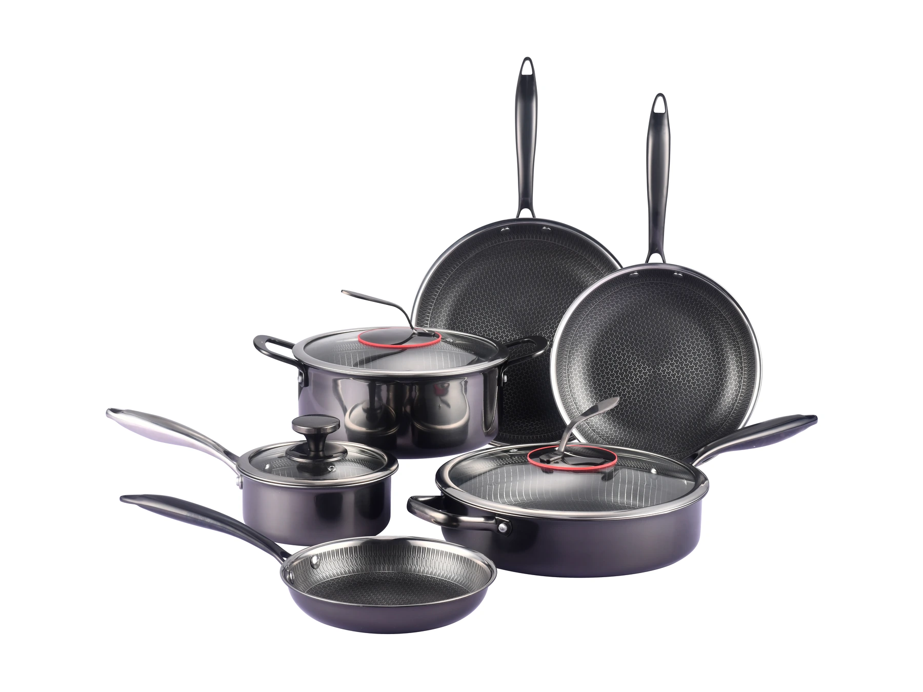 Dark finish cookware collection